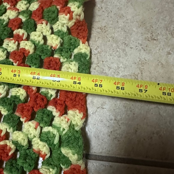 Handcrafted Multicolor Crochet Throw Blanket - Picture 4 of 4